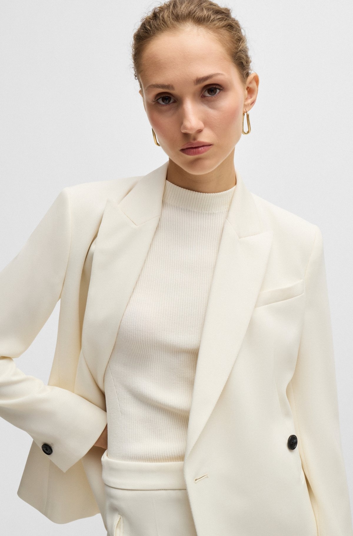 SLIM-FIT JACKET IN WOOL TWILL - 6