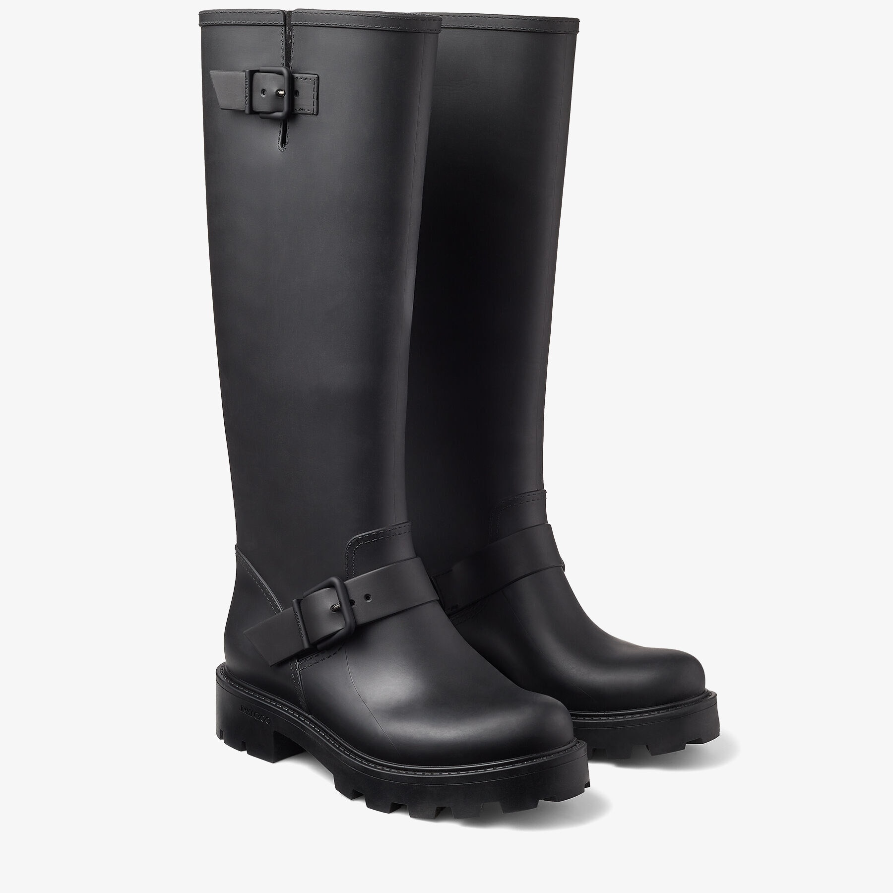 Yael Flat Tall
Black Biodegradable Rubber Knee-High Rain Boots - 3