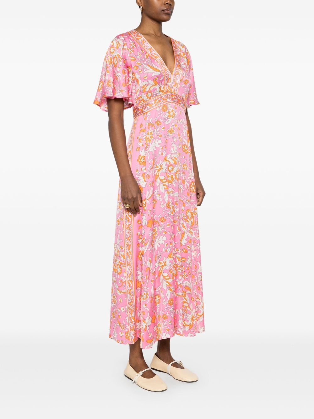 floral-print maxi dress - 3