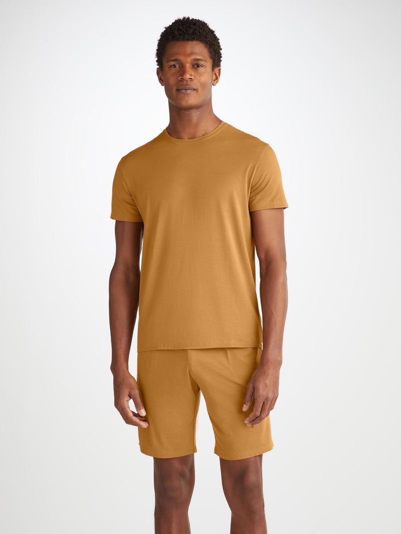 Men's Lounge Shorts Basel Micro Modal Stretch Gold - 3