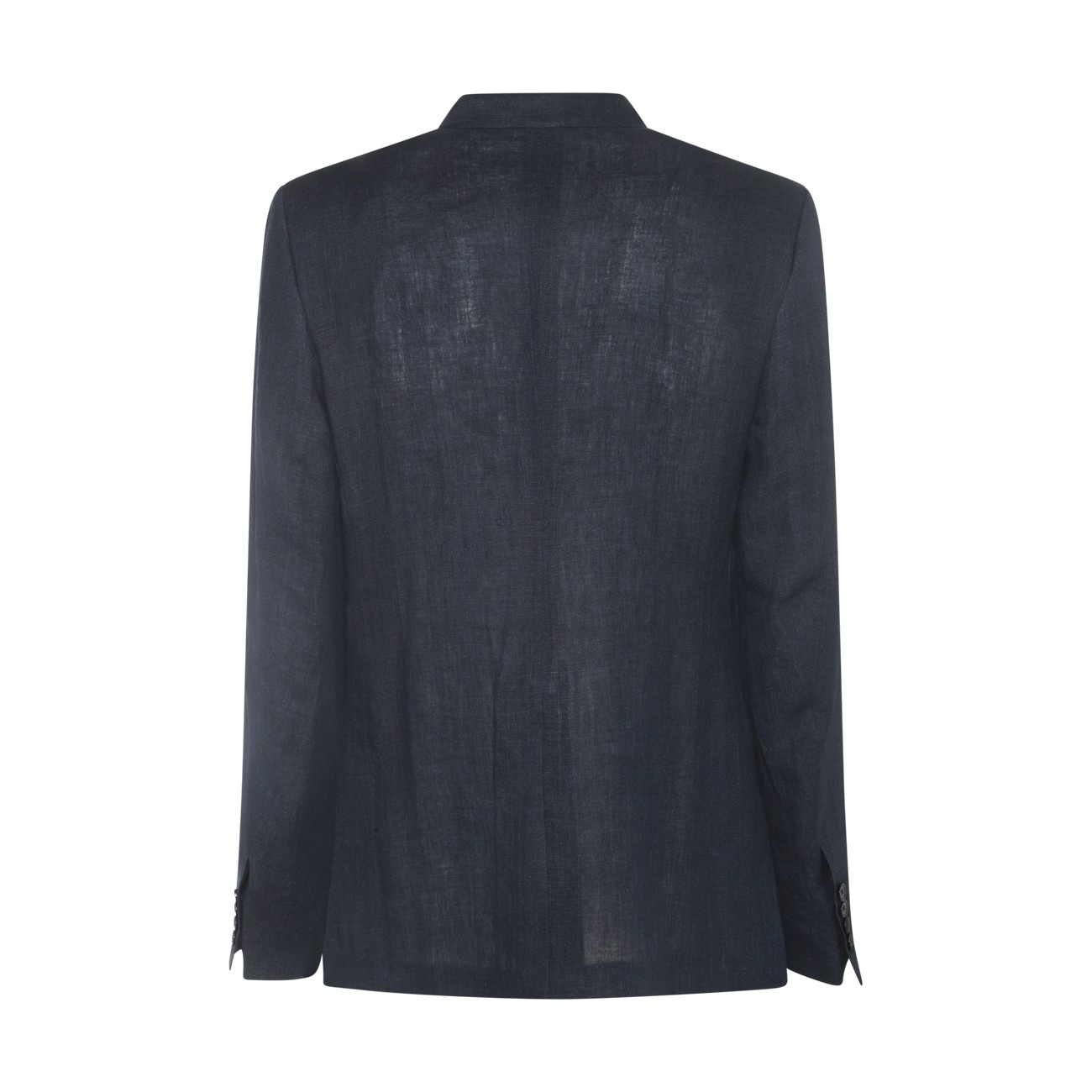 navy blue linen blazer - 2