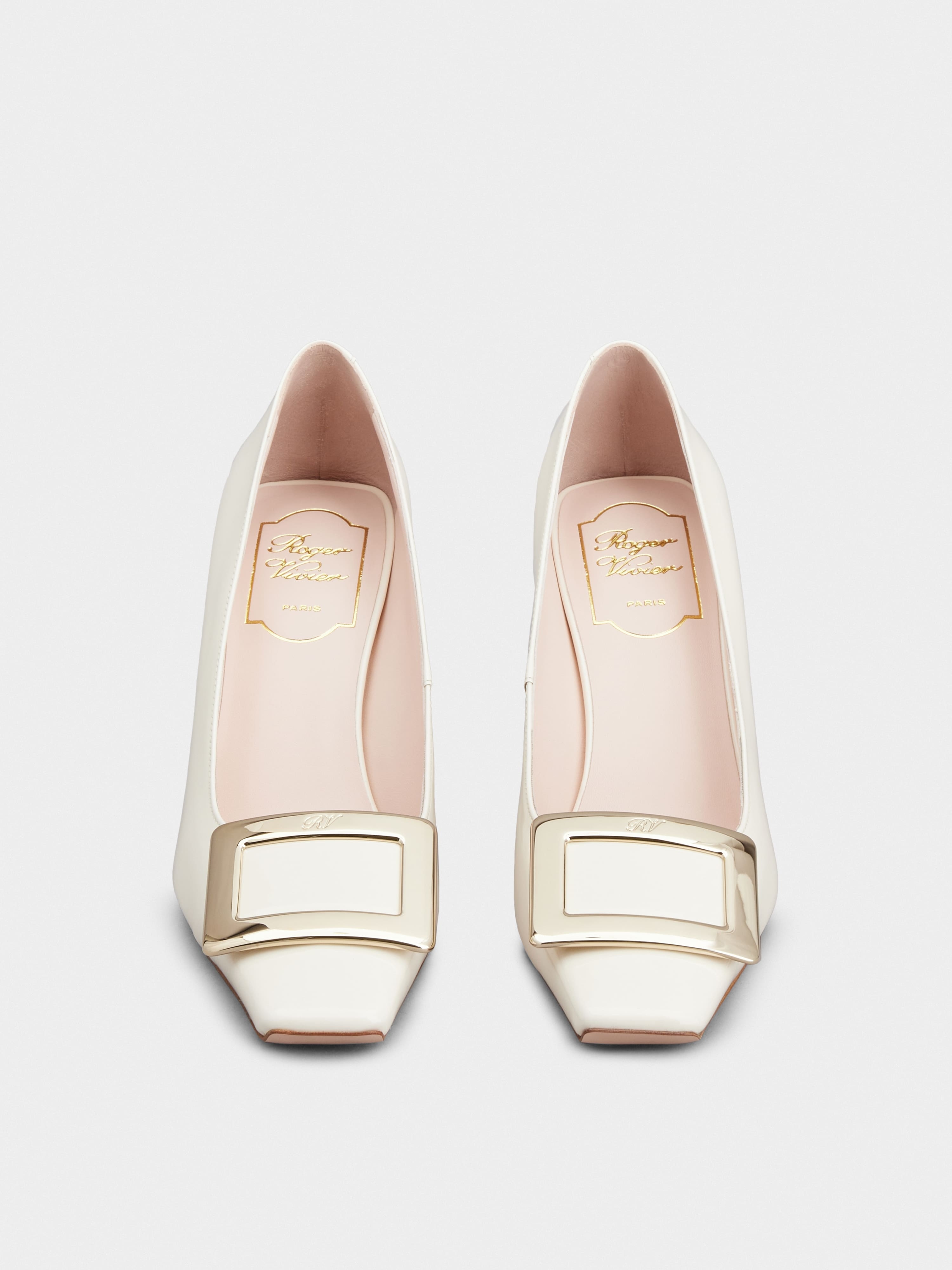 Belle Vivier Metal Buckle Pumps in Patent Leather - 7