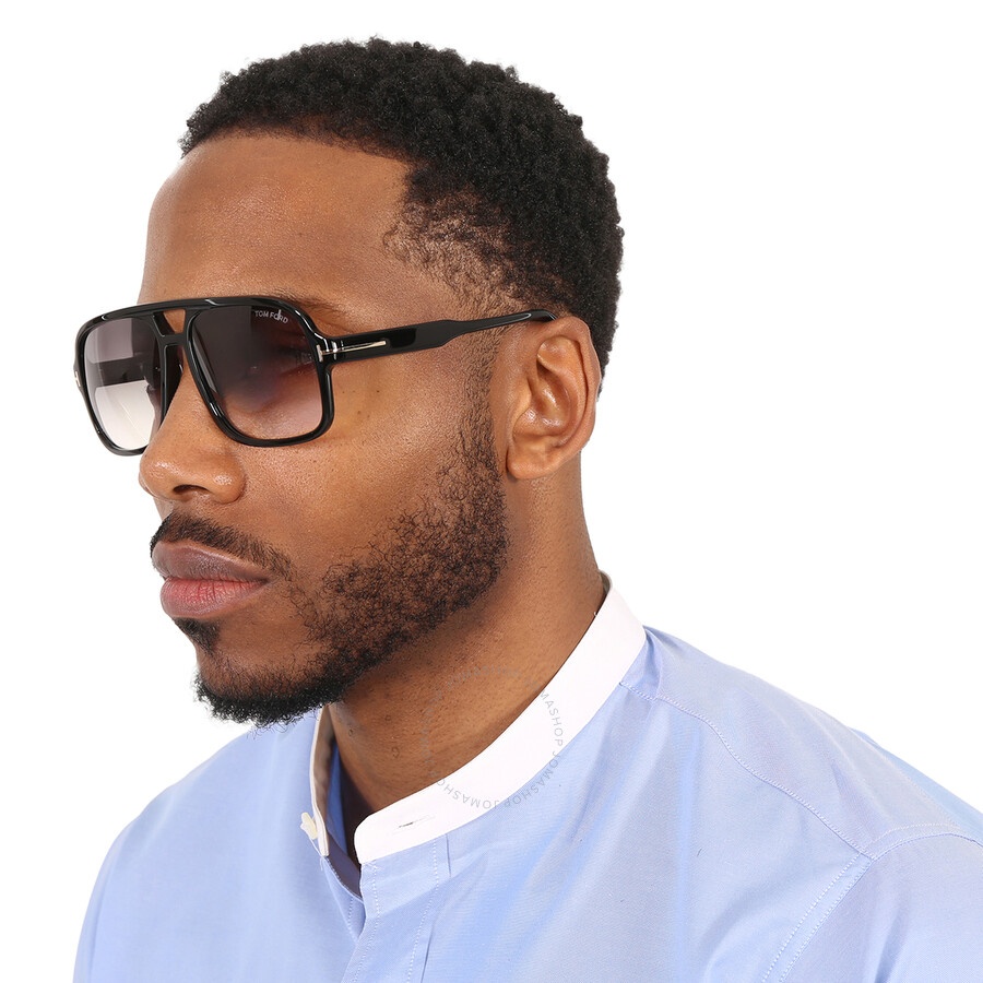 Tom Ford Falconer Smoke Gradient Navigator Men's Sunglasses FT0884 01B 60 - 2