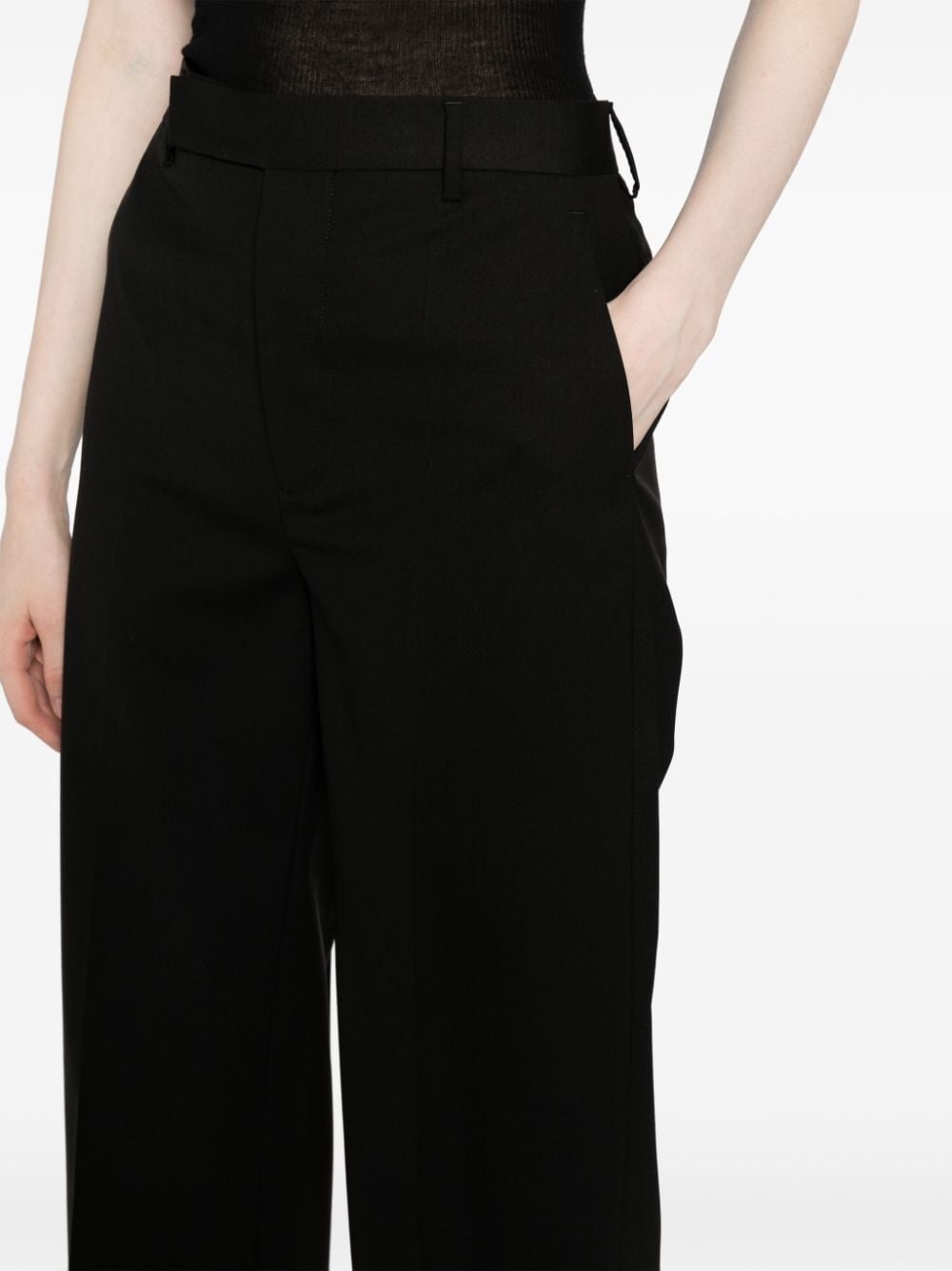 straight-leg tailored trousers - 5