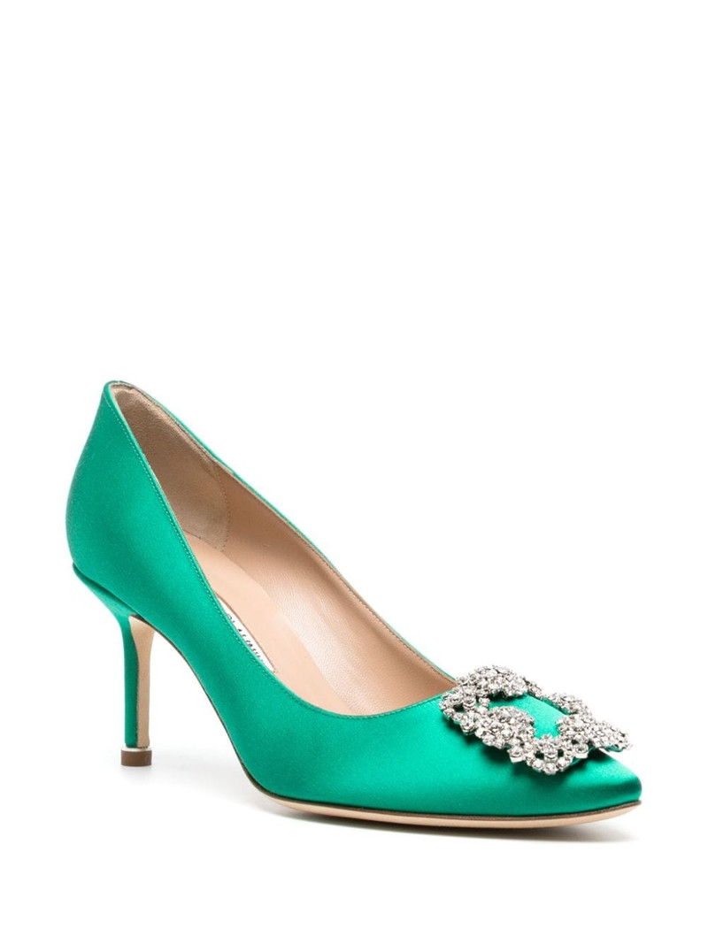 Manolo Blahnik Hangisi 70mm crystal-embellished pumps outlook