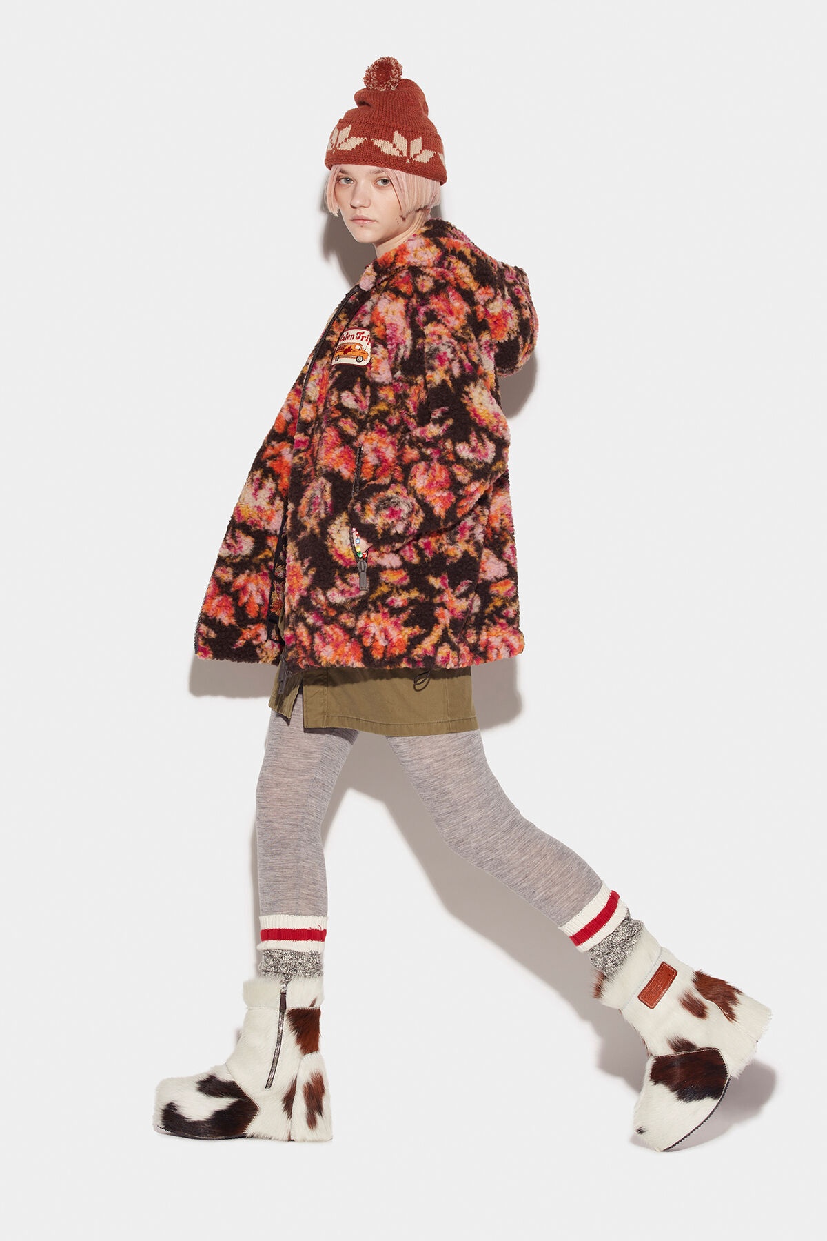 CAMPING CREW CHECK TEDDY ZIP JACKET - 2