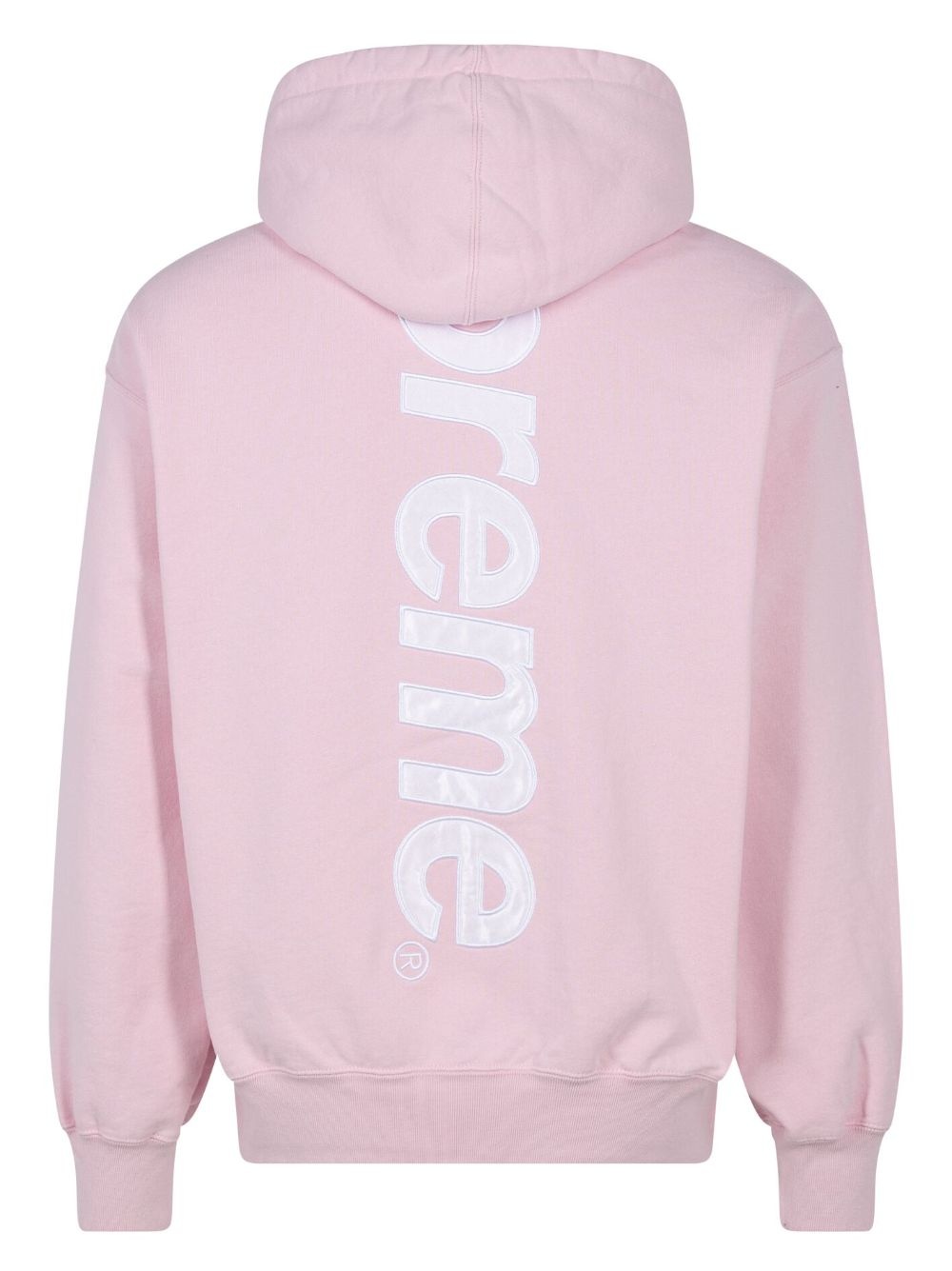 satin appliquÃ© "FW23 - Light Pink" hoodie - 2