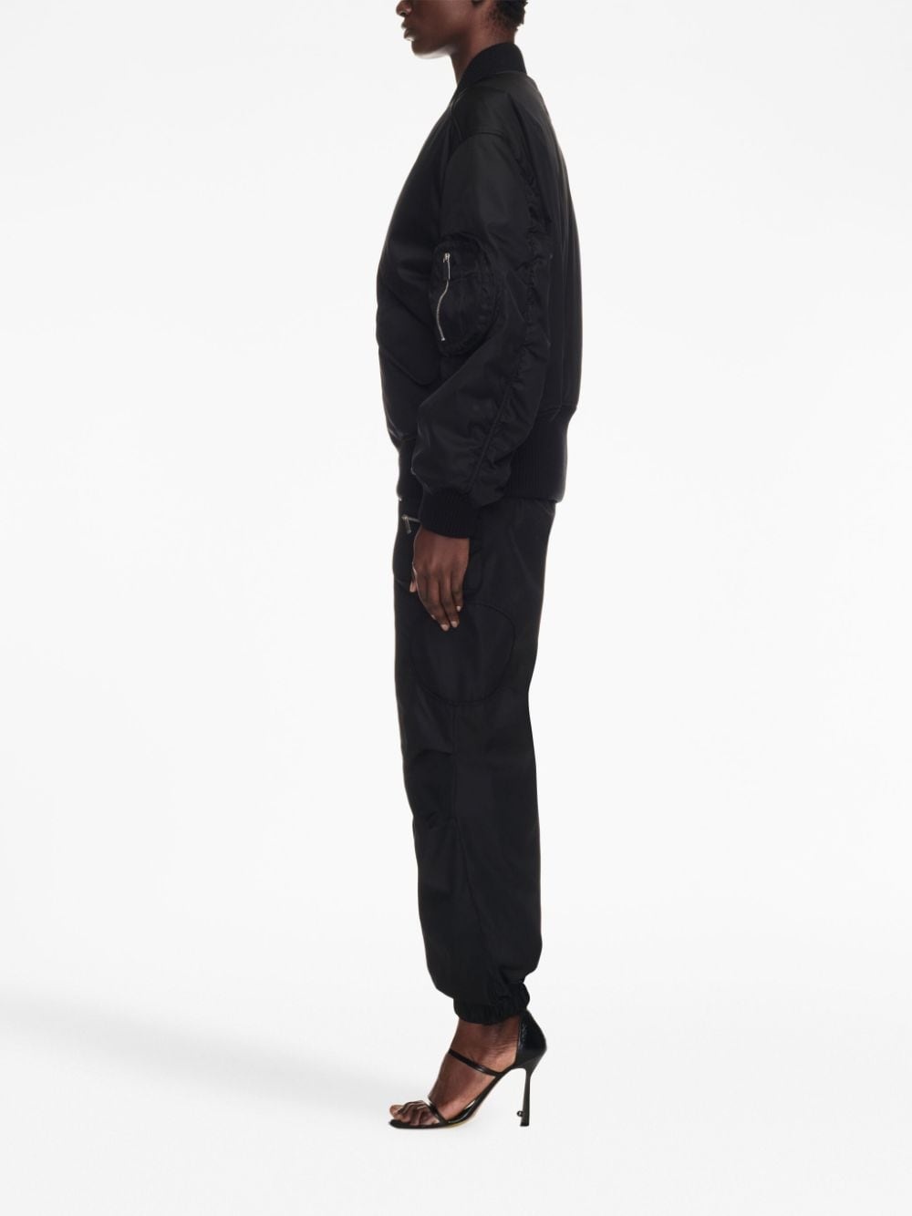 zip-fastening bomber jacket - 3