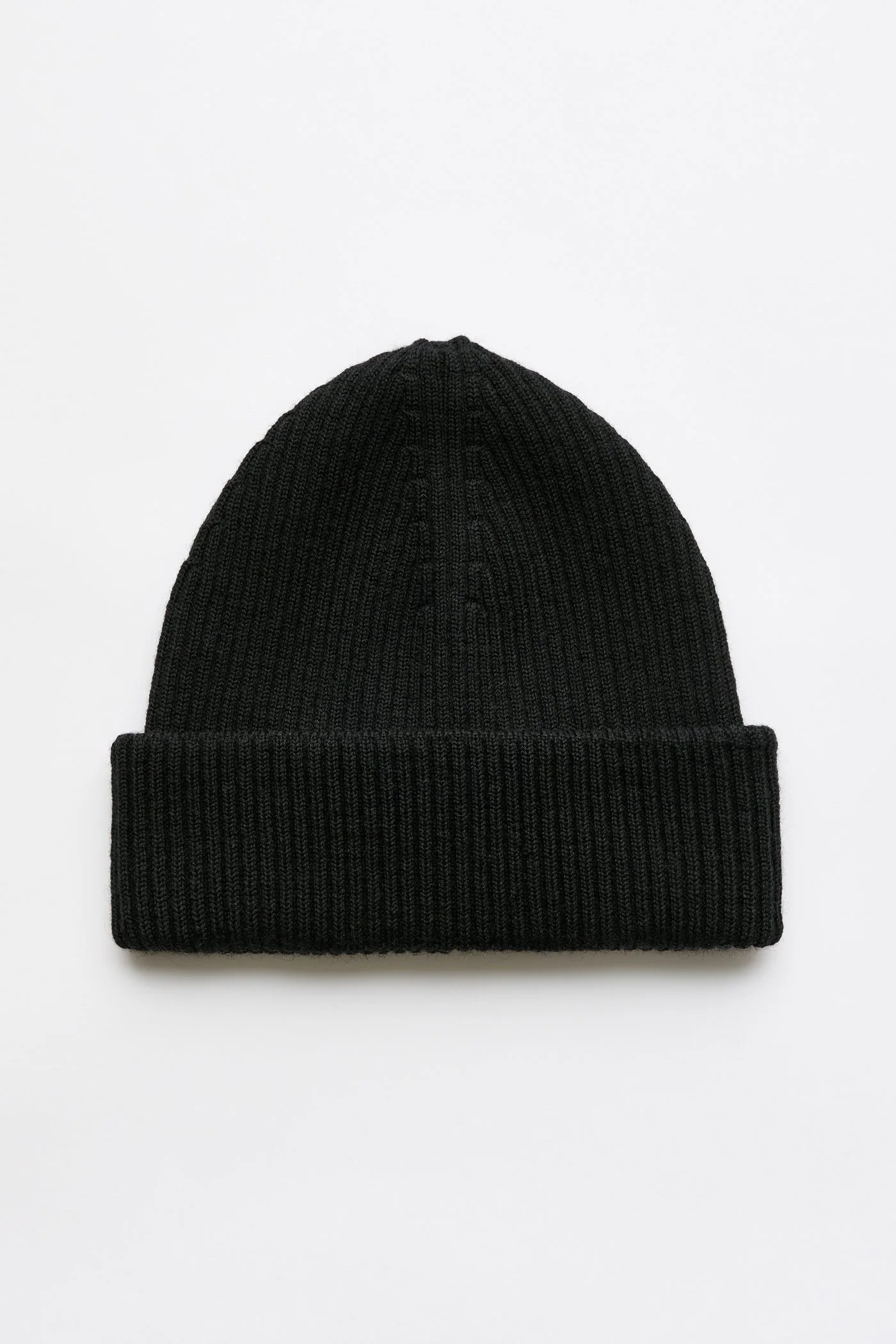 Knit Hat Black Rustic Merino - 1