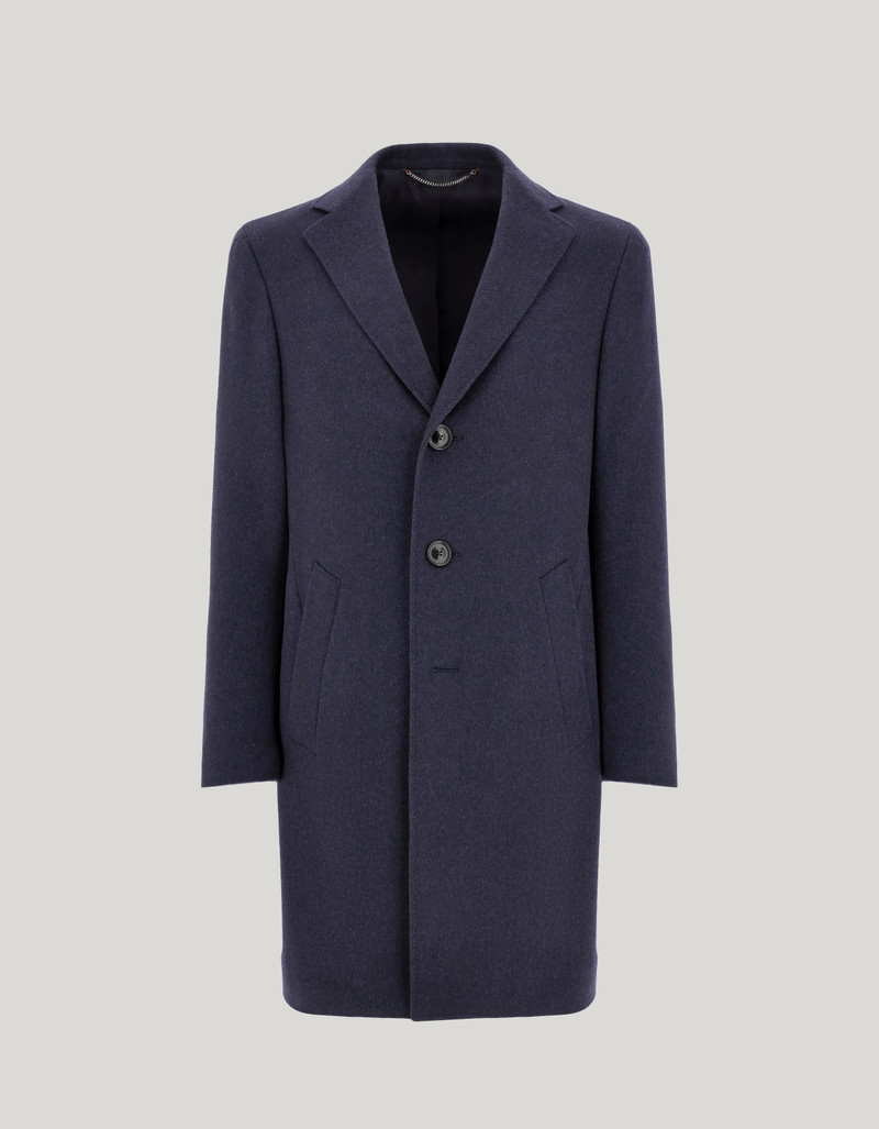 EXCLUSIVE NAVY BLUE PURE CASHMERE COAT 1