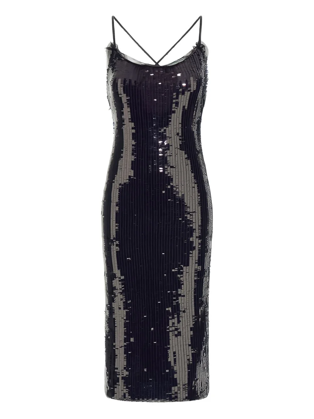 sequin-embellished cross-back dress - 1