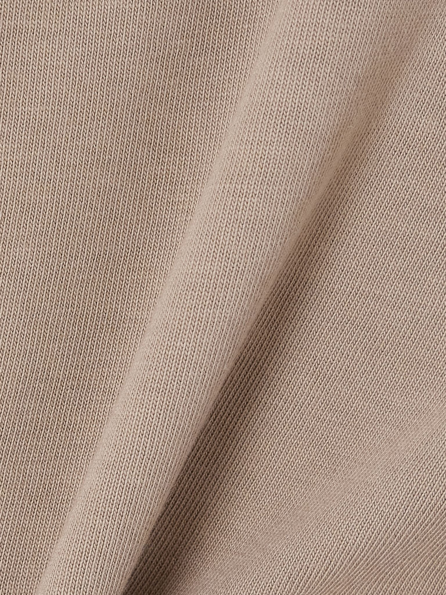 Cotton-jersey zip-up sweatshirt Beige - 4