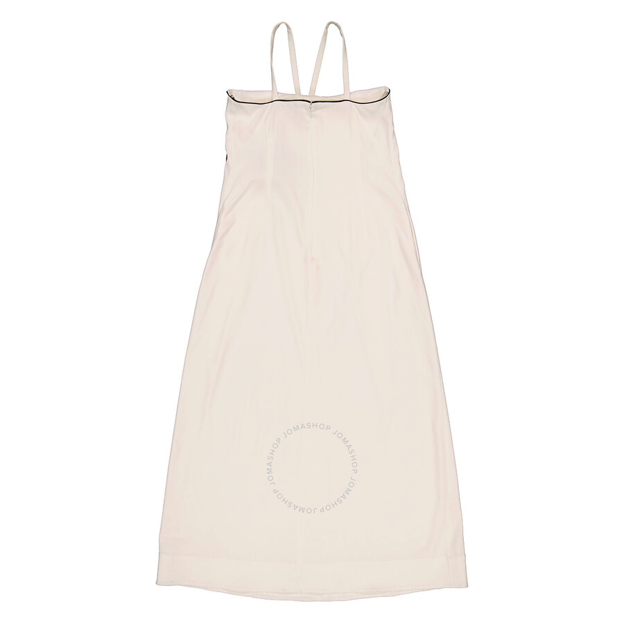 Burberry White Stretch Jersey Drape Detail Gown - 6