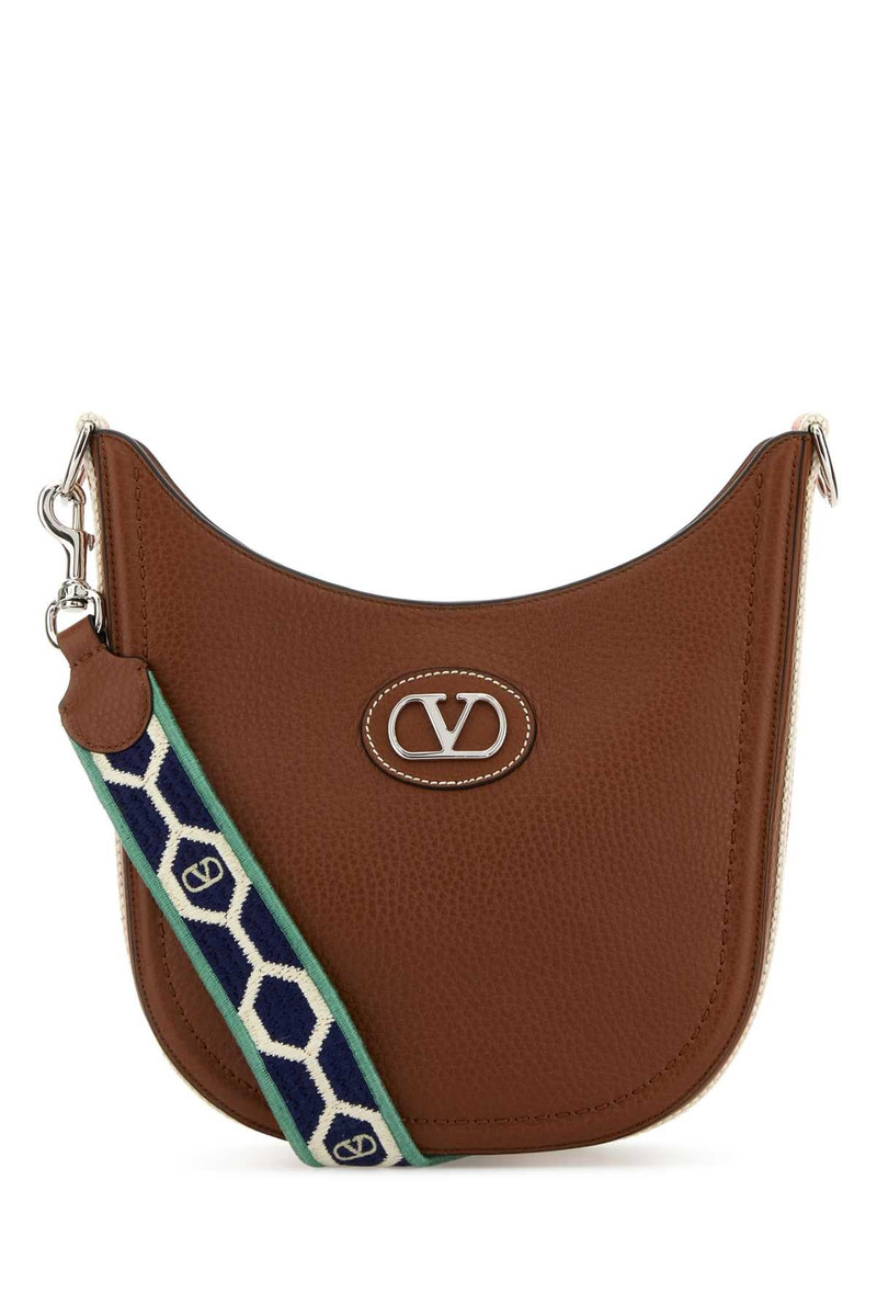 Valentino Garavani Women Caramel Leather Vlogo Signature Shoulder Bag - 1