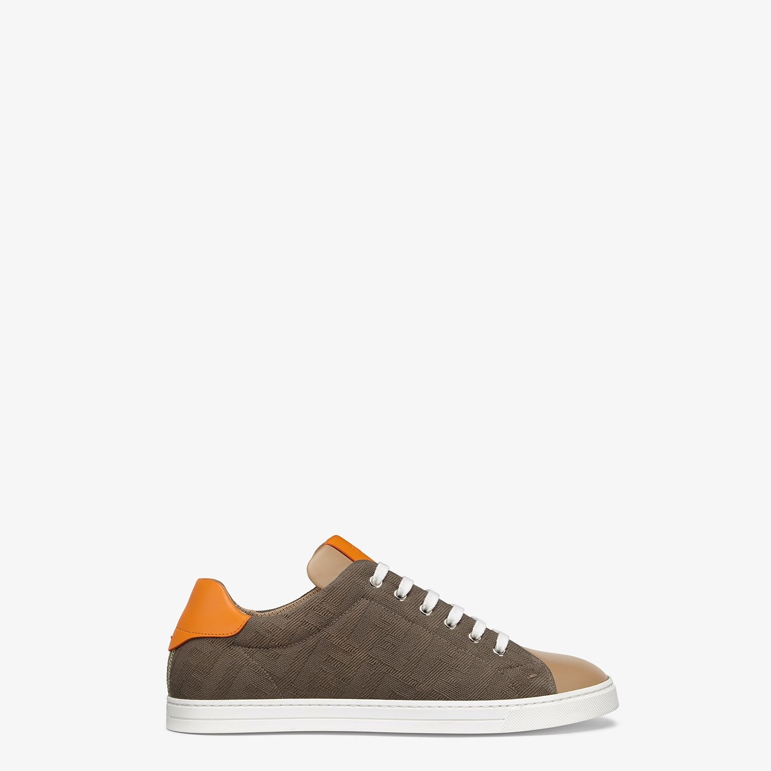 Multicolor canvas and leather low-tops - 1