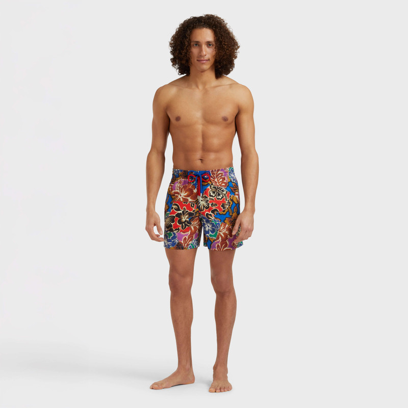 Vilebrequin Men Swim Trunks Hawain Patchwork - VBQ x Palm Angels outlook