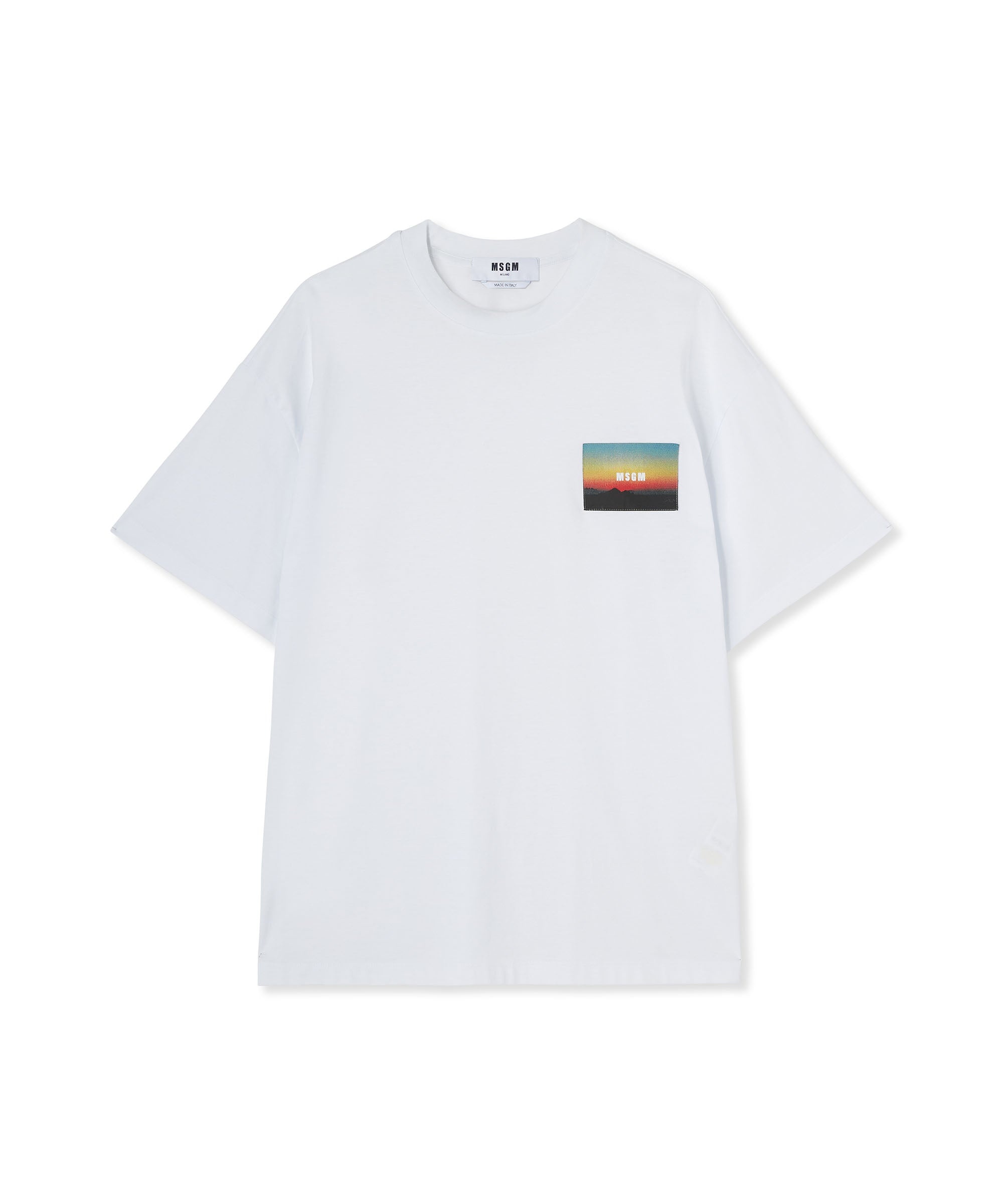 T-Shirt with applied "sunset"  patch - 1