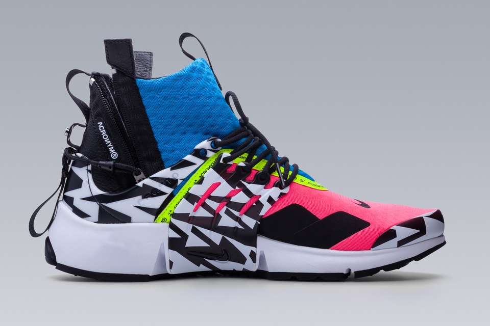 APM2-600 Nike® Air Presto Mid / Acronym® Racer Pink/Photo Blue/Black - 21