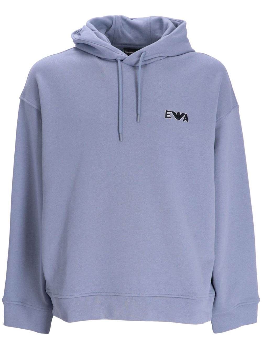 logo-patch drawstring hoodie - 1