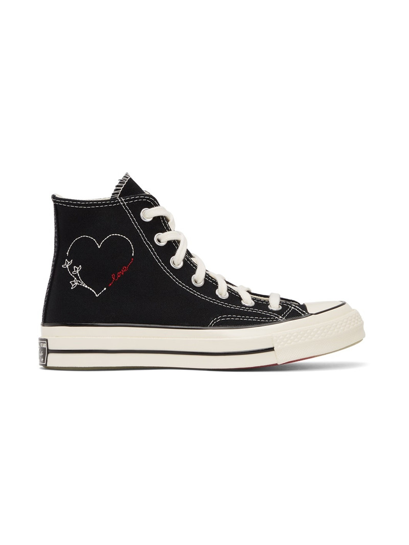 Black 'Made With Love' Chuck 70 Hi Sneakers - 1