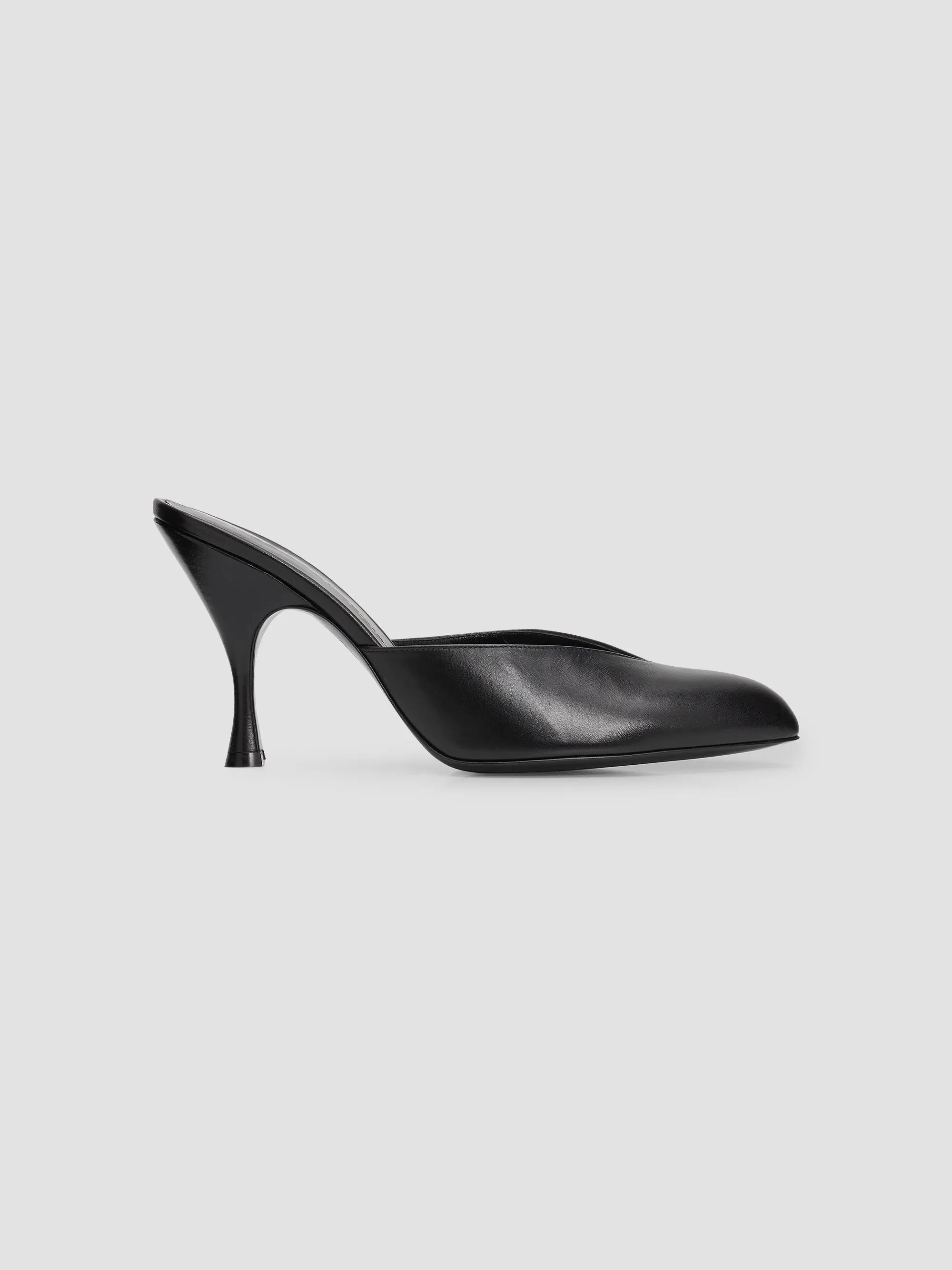 Women's Sitting Pretty 95MM Leather Mules - Vinile Calf Black - 1
