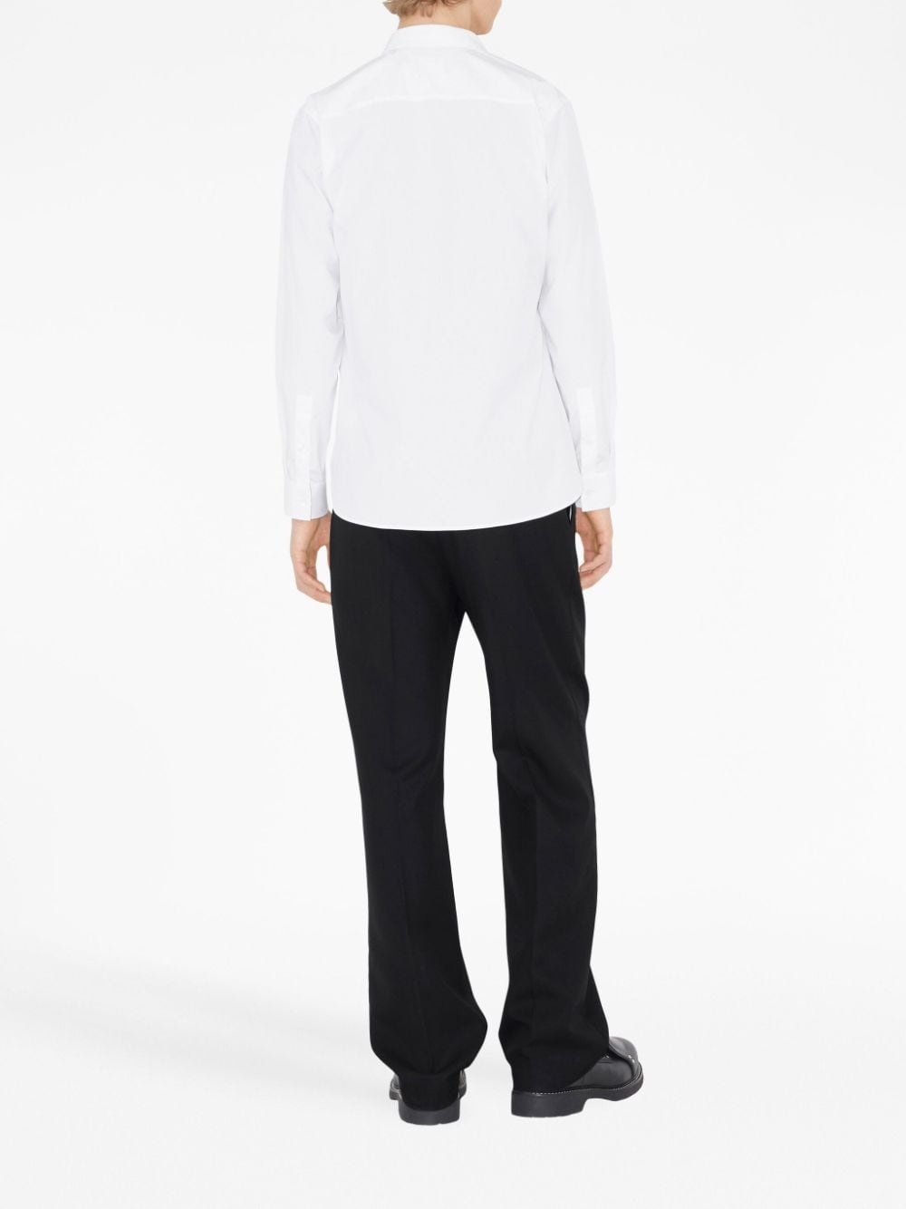 long-sleeved button-up cotton shirt - 4