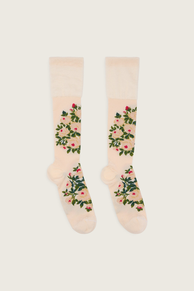 Rose Bouquet Jacquard Socks 1