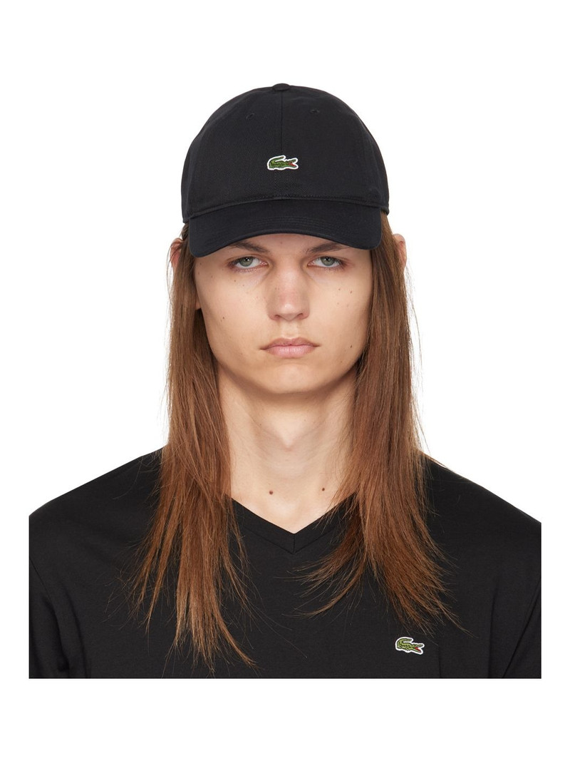Black Organic Cotton Twill Cap - 1