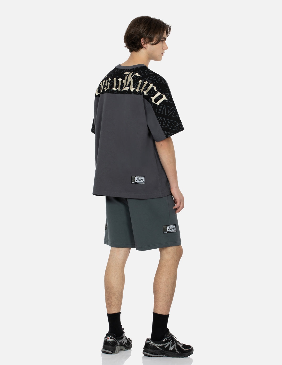 Allover EVISUKURO Print and Embroidery Loose Fit T-Shirt - 3