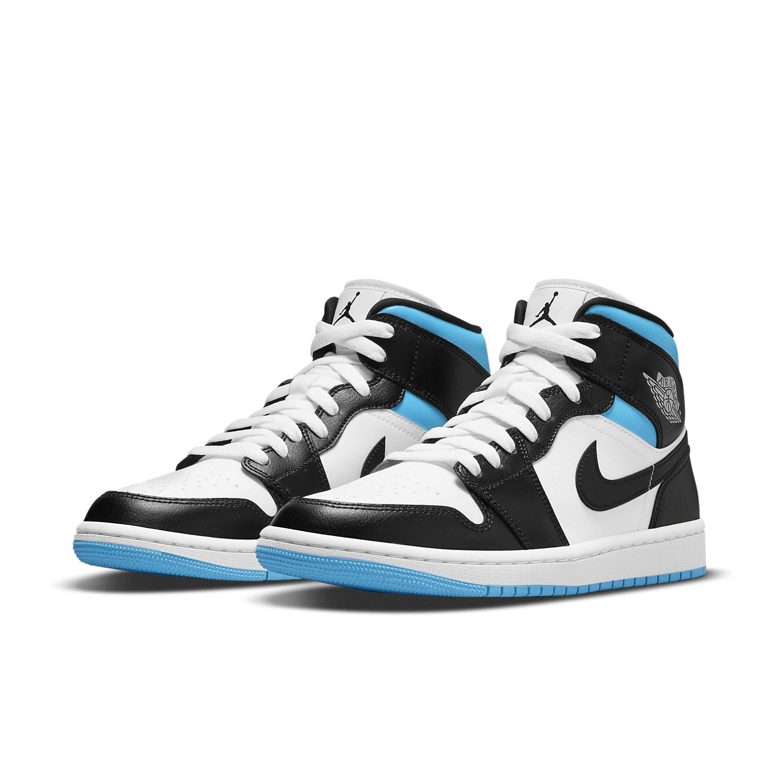 (WMNS) Air Jordan 1 Mid 'University Blue Black White' BQ6472-102 - 3
