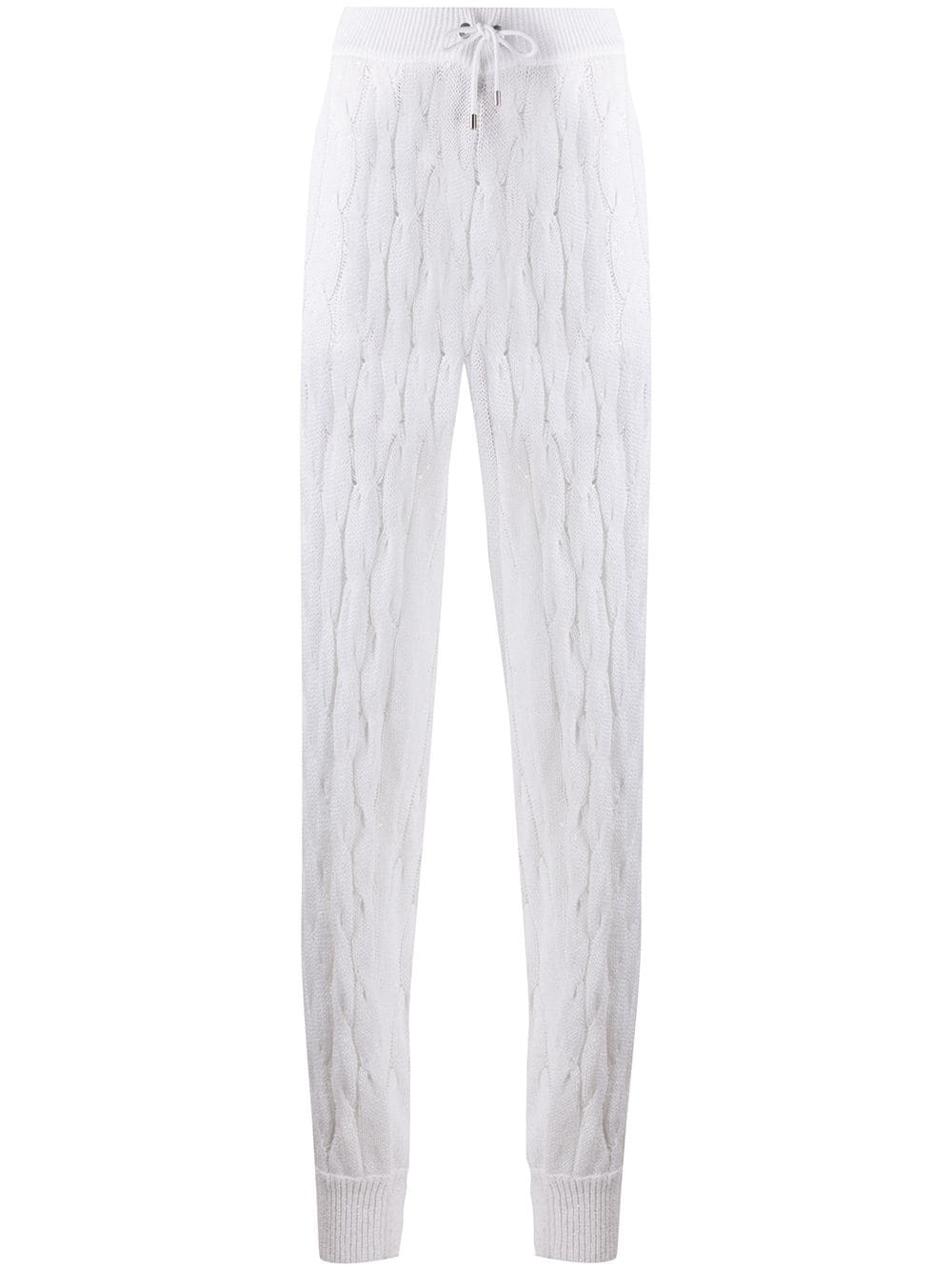 cable knit trousers - 1