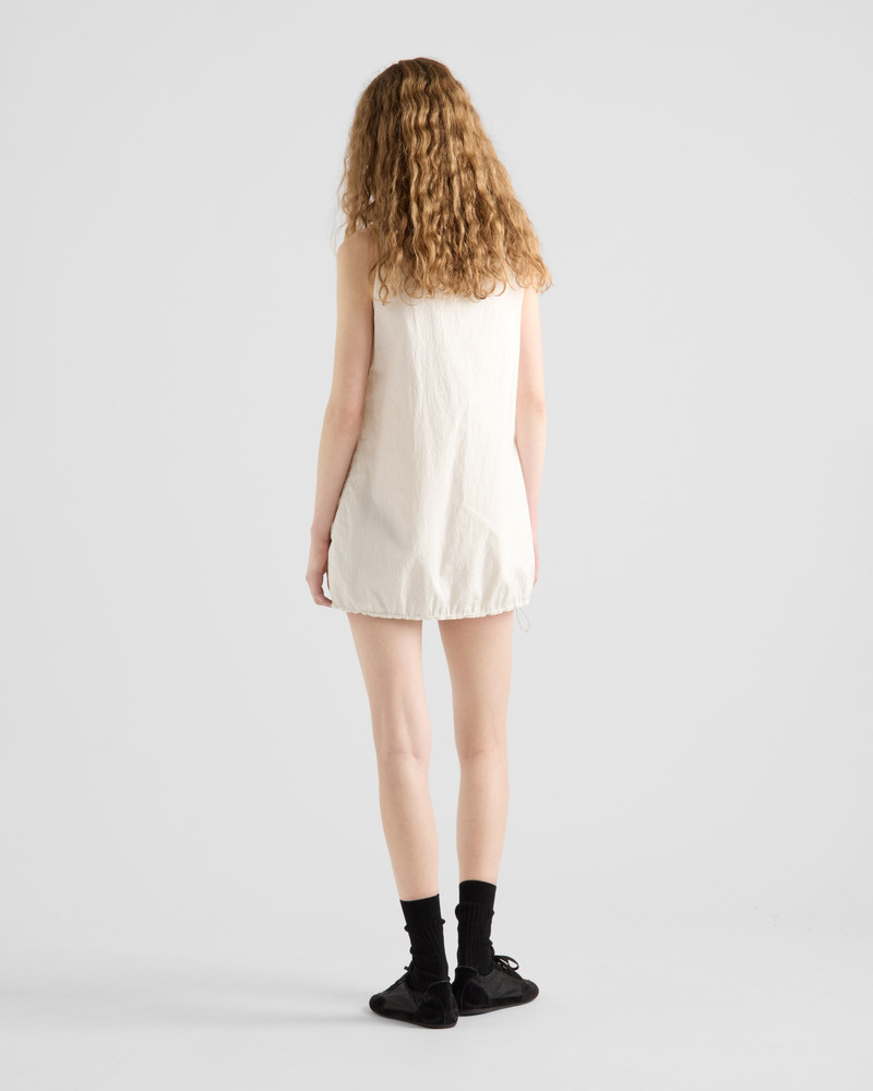 Sleeveless technical pongé mini-dress 5
