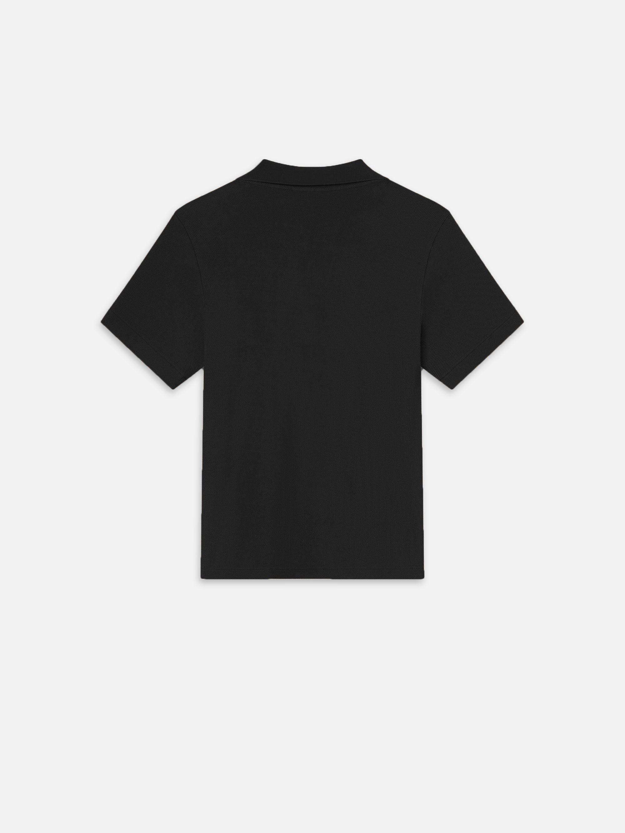 Jacquard Polo in Black - 4