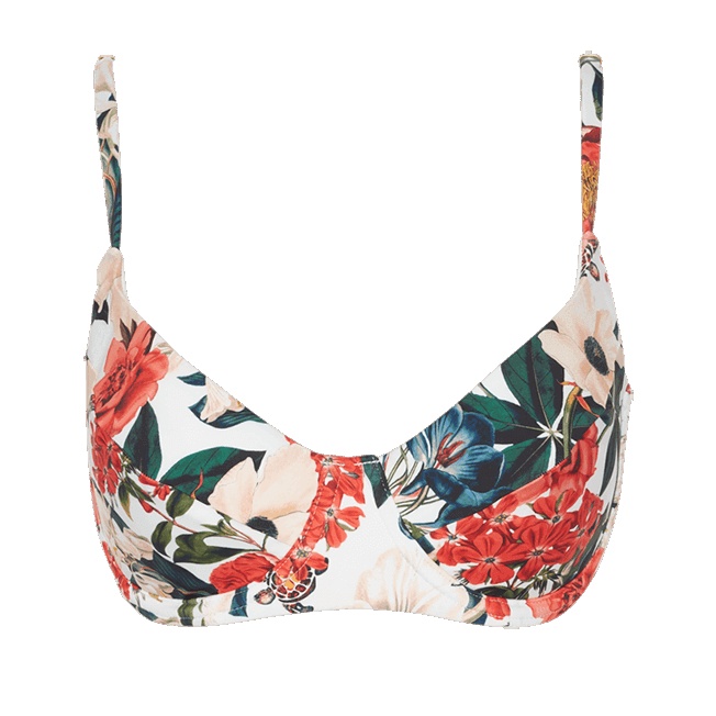 Women Bikini Top Tropical Blooms - 1