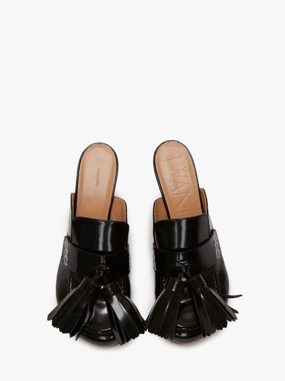 TASSEL LEATHER MULES - 4