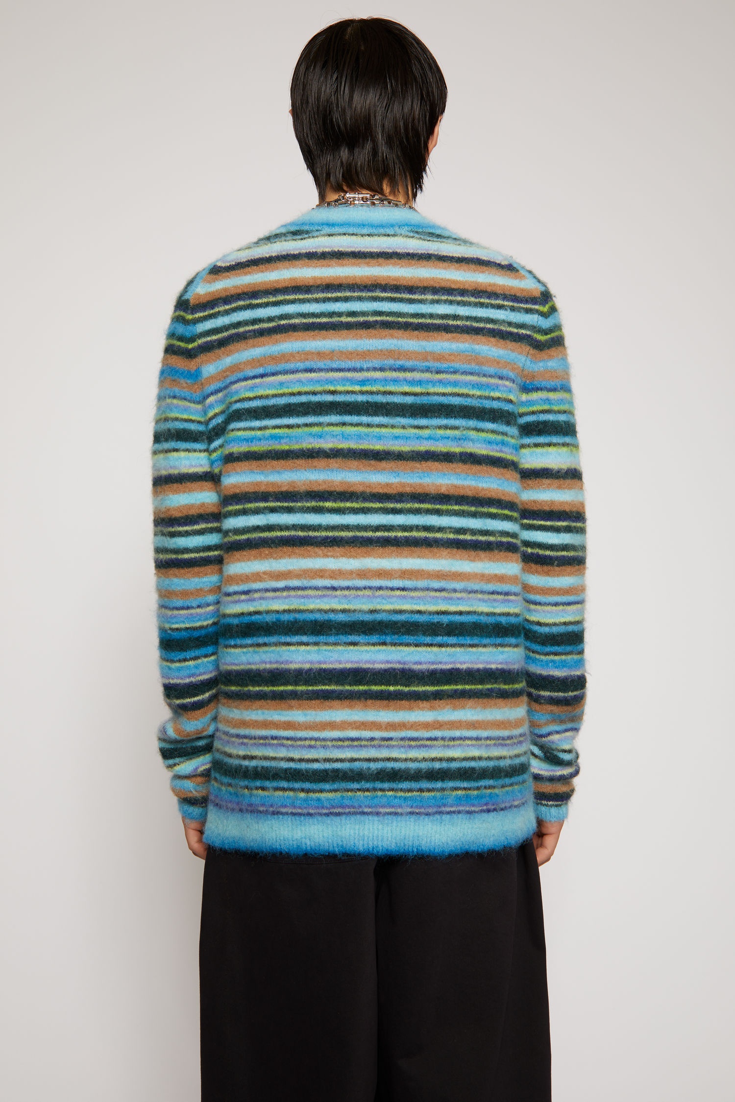 Striped sweater azure blue/light blue - 3