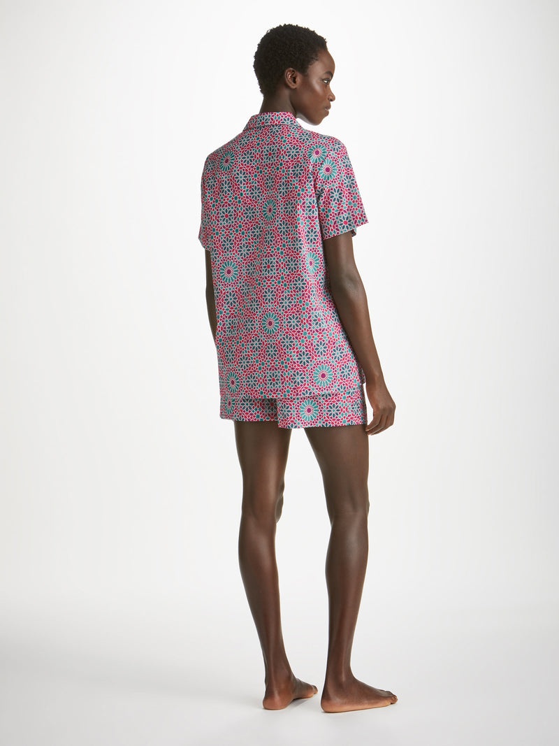 Women's Short Pajamas Ledbury 69 Cotton Batiste Pink - 4