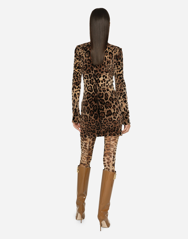 Short chenille jacquard dress with DG logo 3