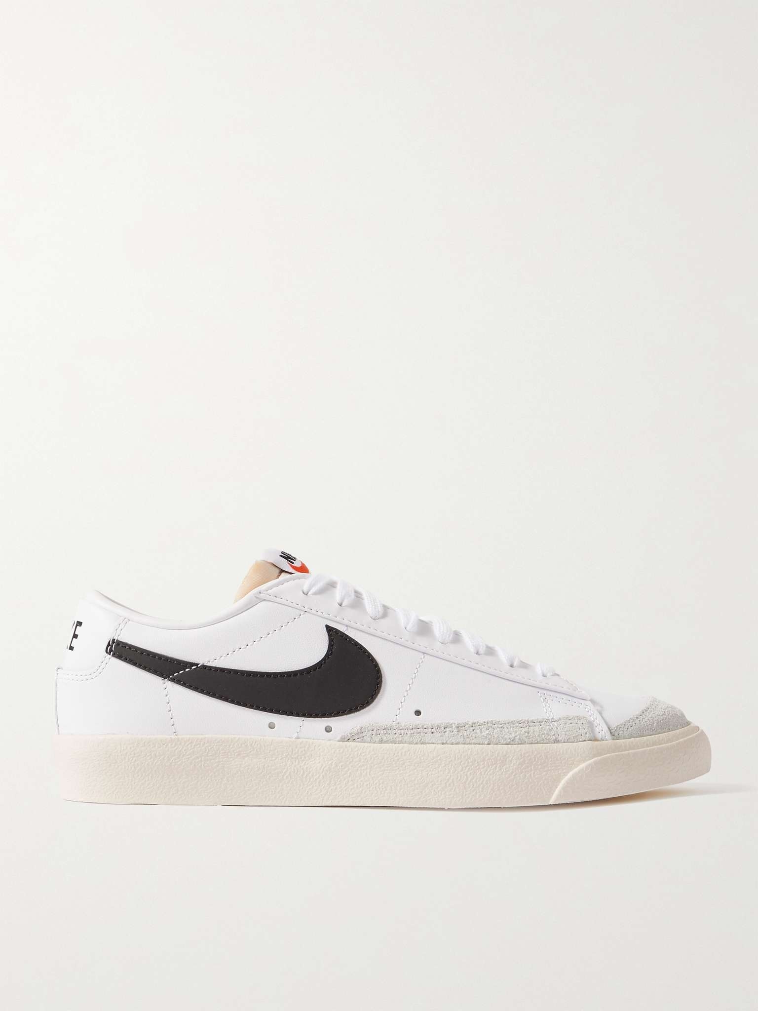 Blazer Low '77 Suede-Trimmed Leather Sneakers - 1