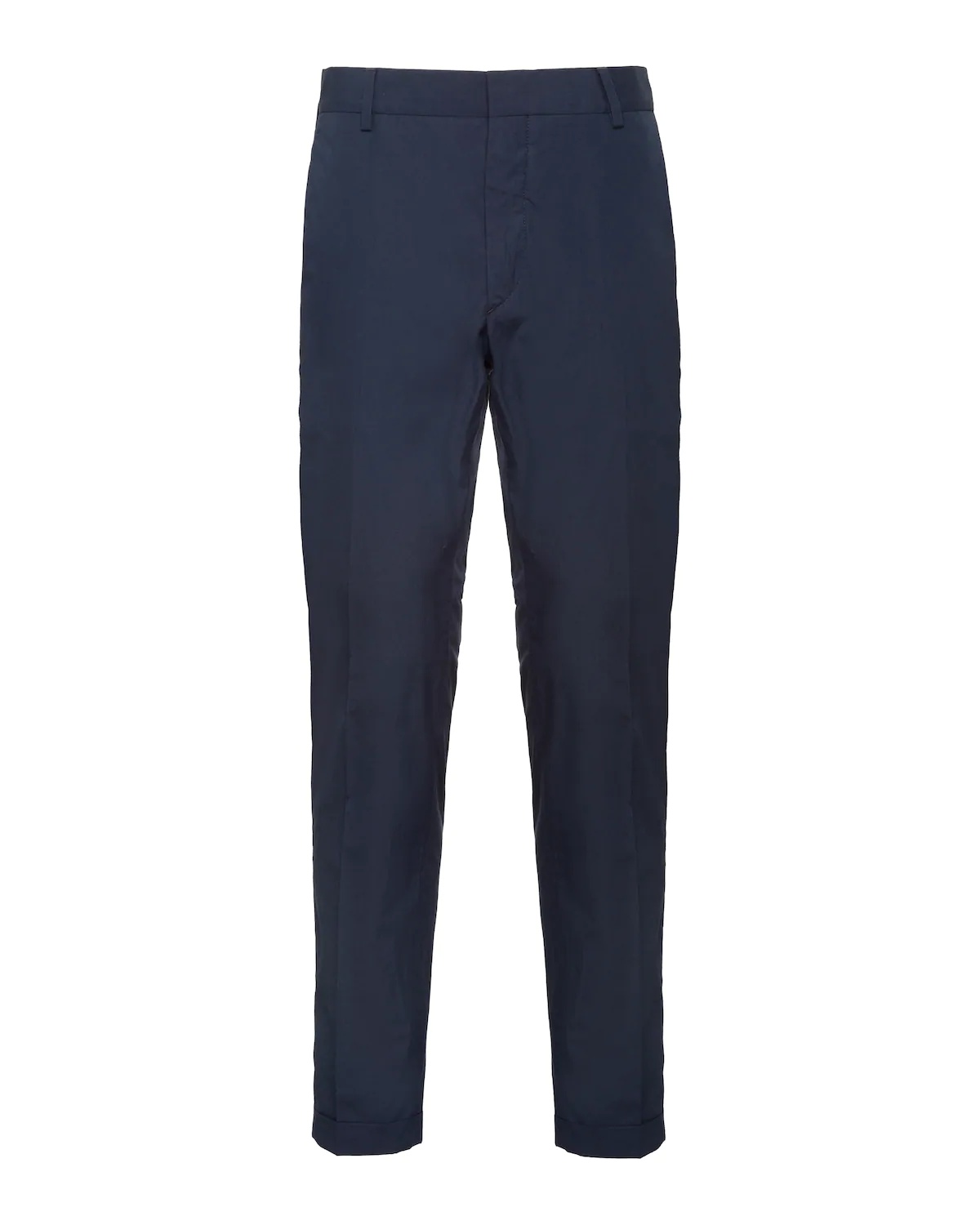 Slim-fit washed cotton trousers - 1