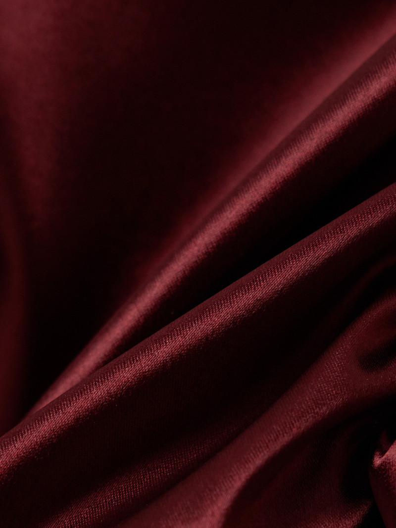 Ruched Satin Midi Dress 4