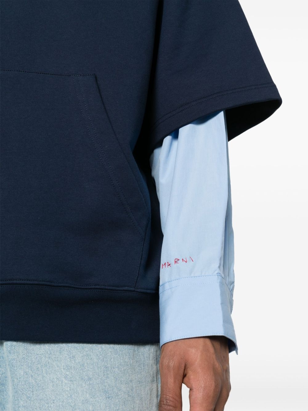 layered-design hoodie - 5