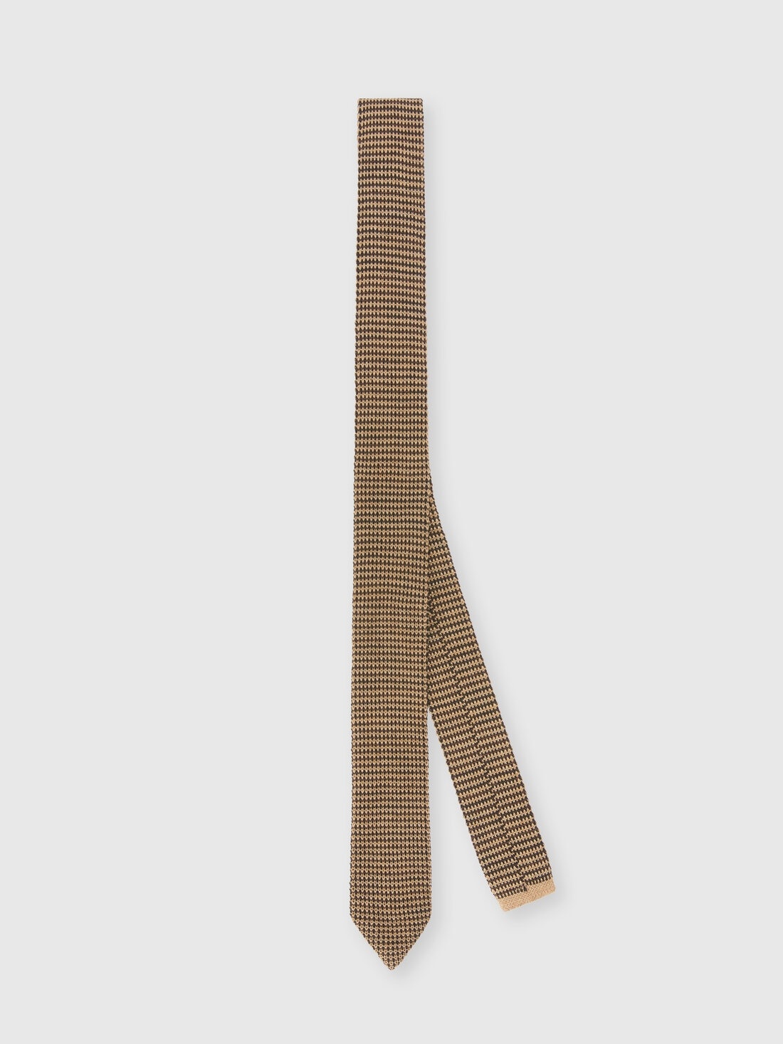 Wool blend knit tie - 1