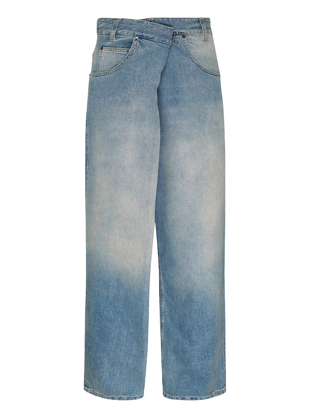 Wrap Denim Trousers - 1