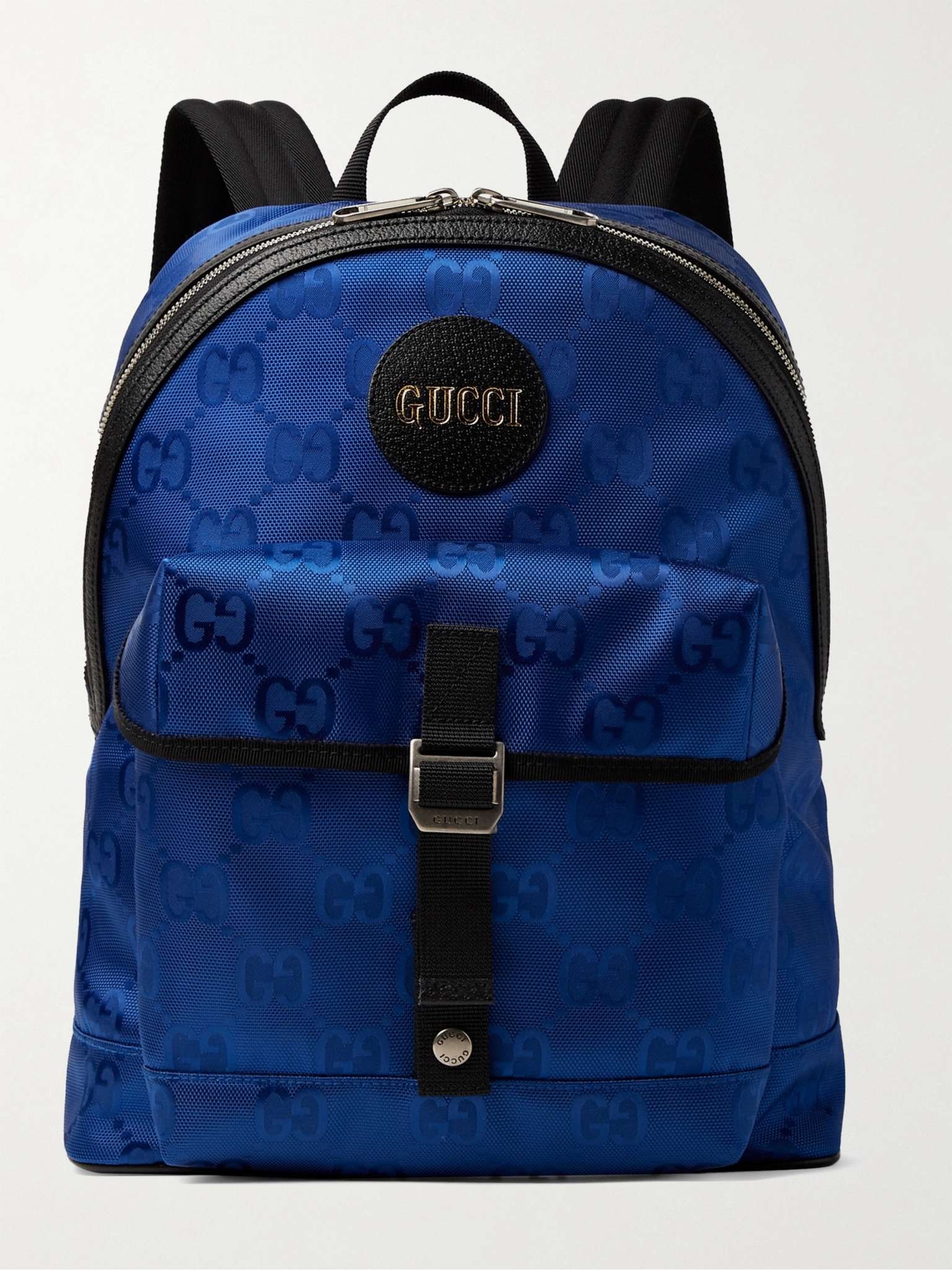 Off the Grid Leather-Trimmed Monogrammed ECONYL Canvas Backpack - 1