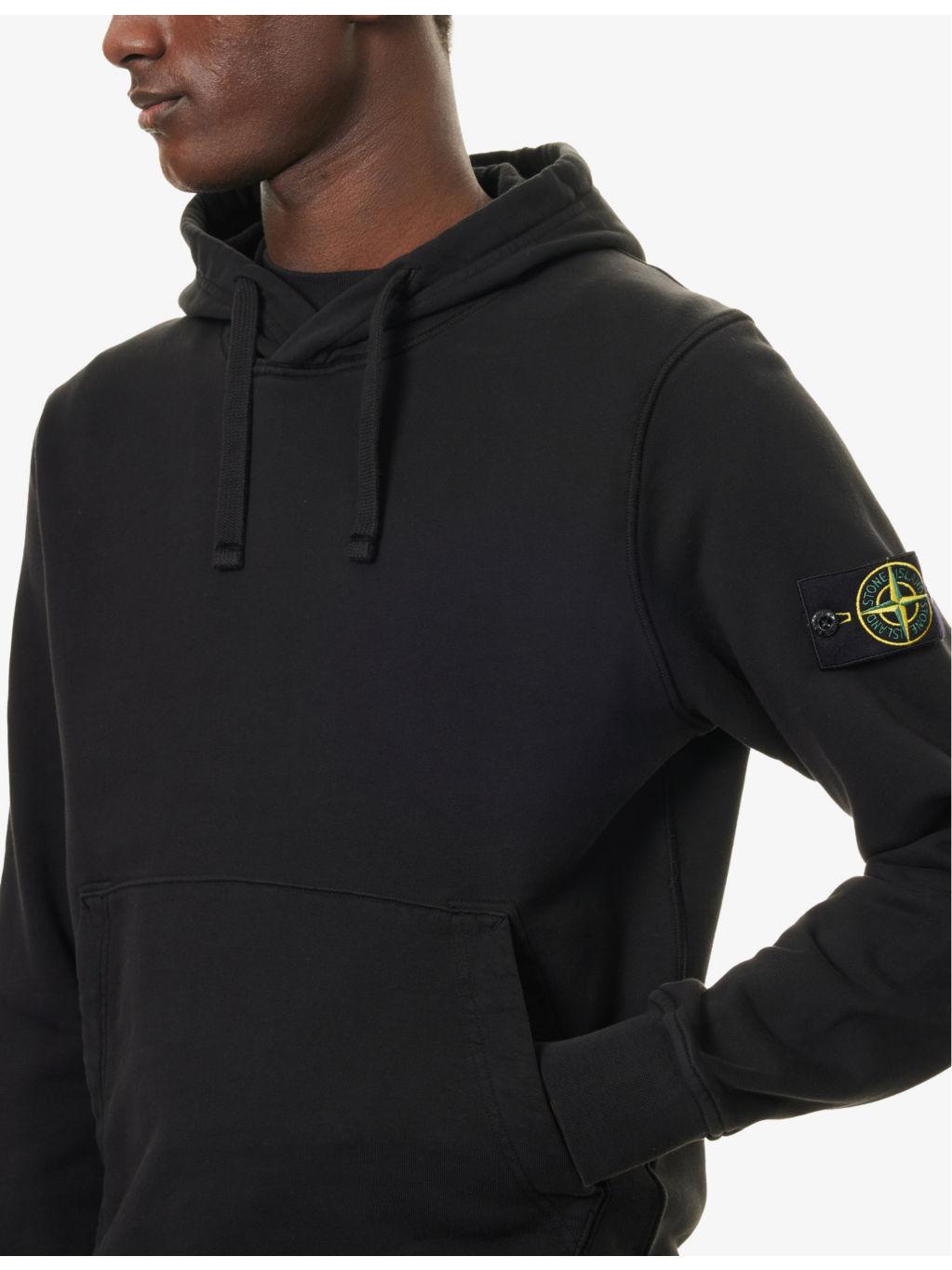 Kangaroo-Pocket Brand-Badge Cotton-Jersey Hoody - 5