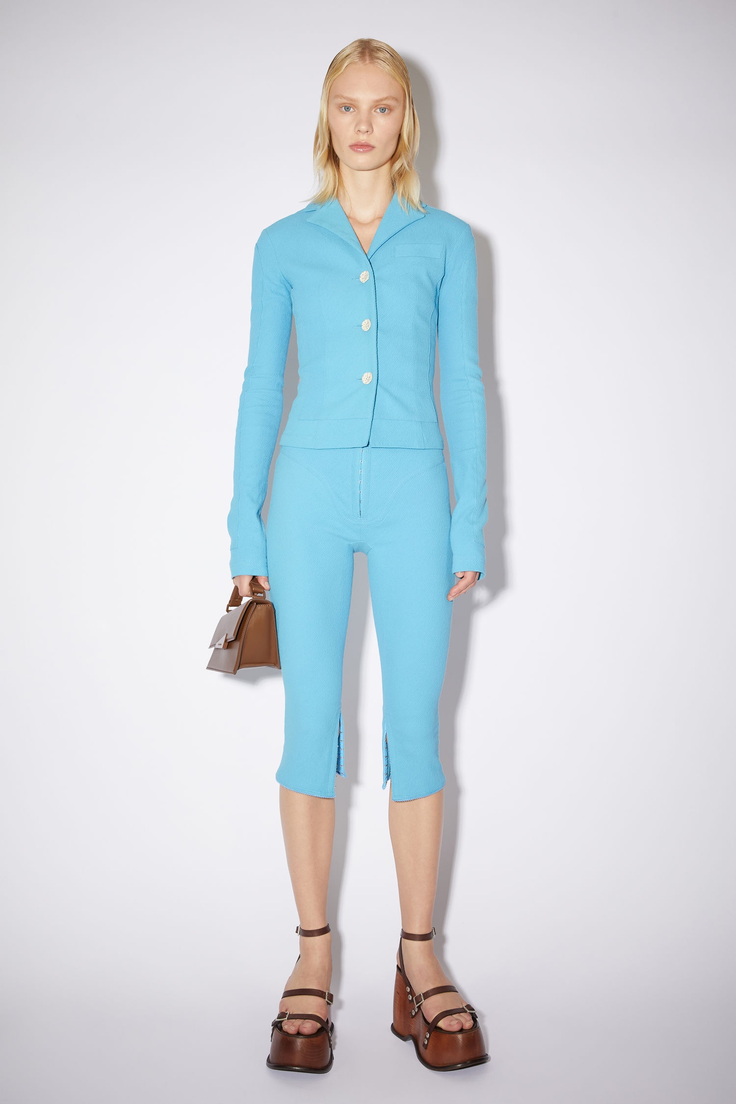 Twill suit jacket - Bright blue - 2