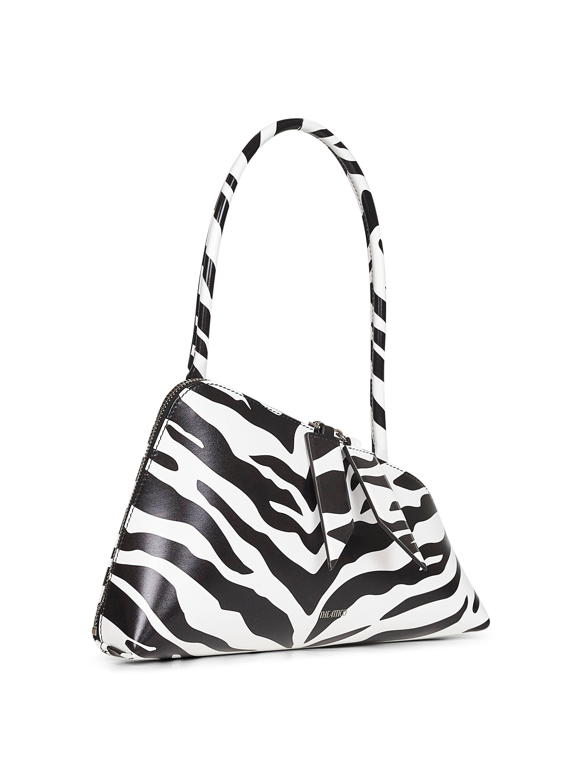 The Attico Women Black And White "Sunrise" Shoulder Bag - 2