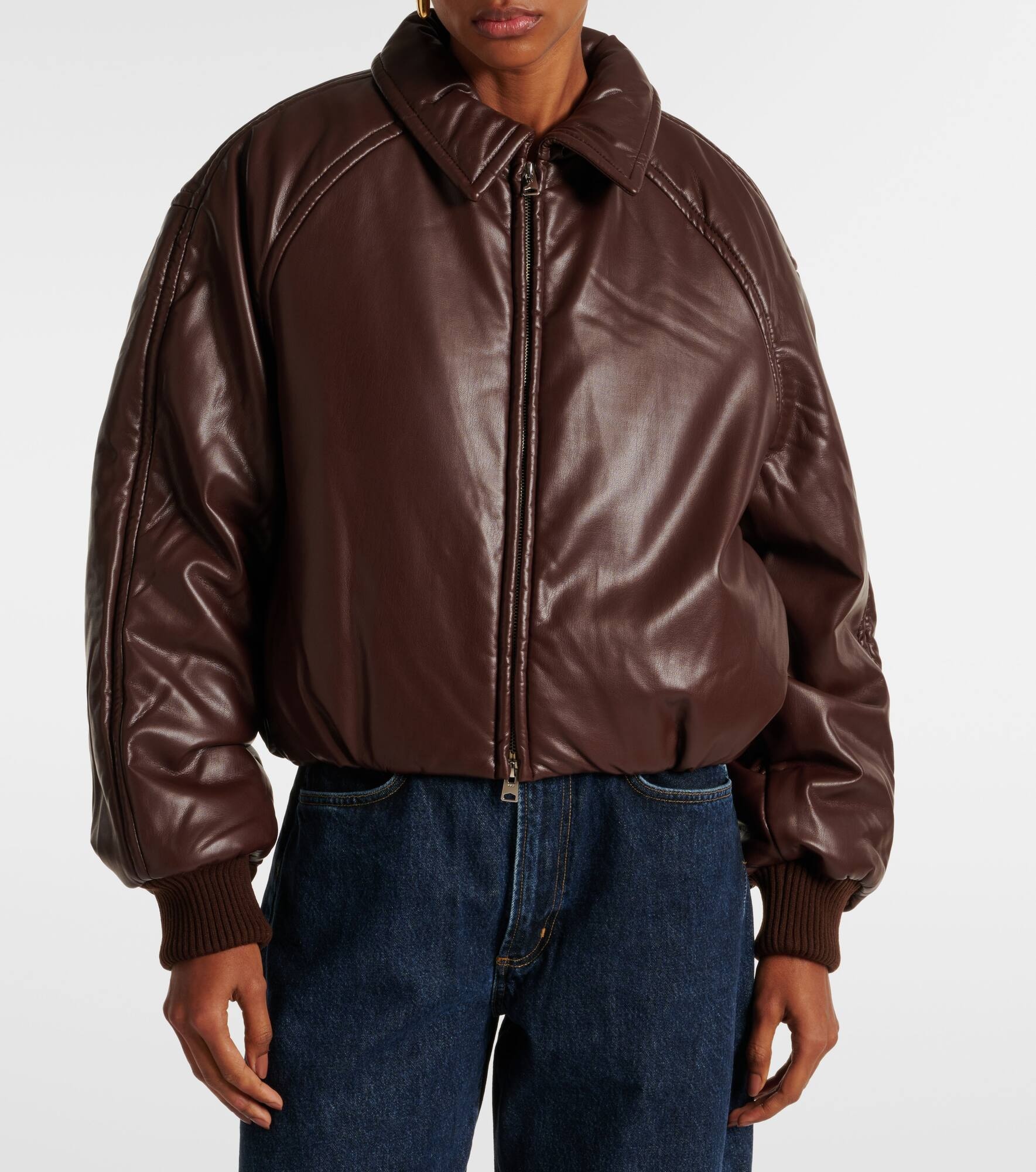 x Shoreditch Ski Club Tate faux leather bomber jacket - 6