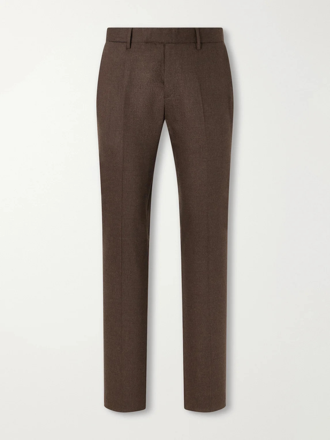 Straight-Leg Stretch Wool-Blend Flannel Trousers - 1